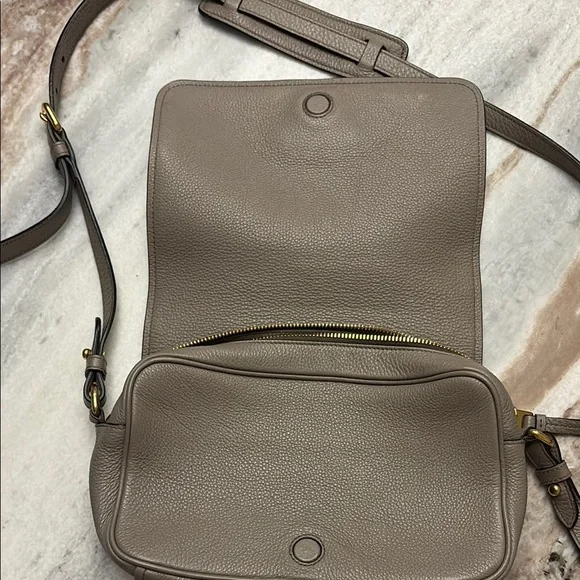 Prada Women's Taupe Leather Crossbody Bag - Picture 2 of 5